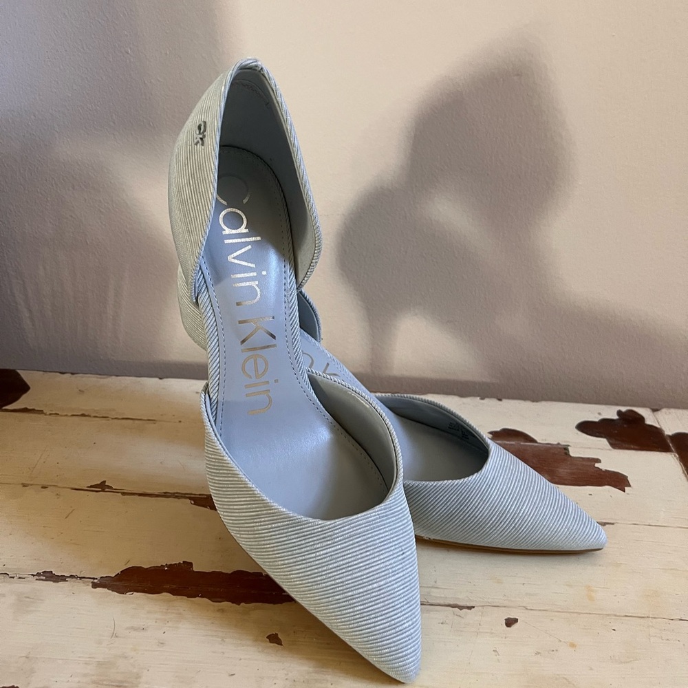 Calvin Klein Women's Light Blue Heels - Picture 2 of 5